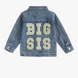 Kids Denim Jacket with Gold Lettering